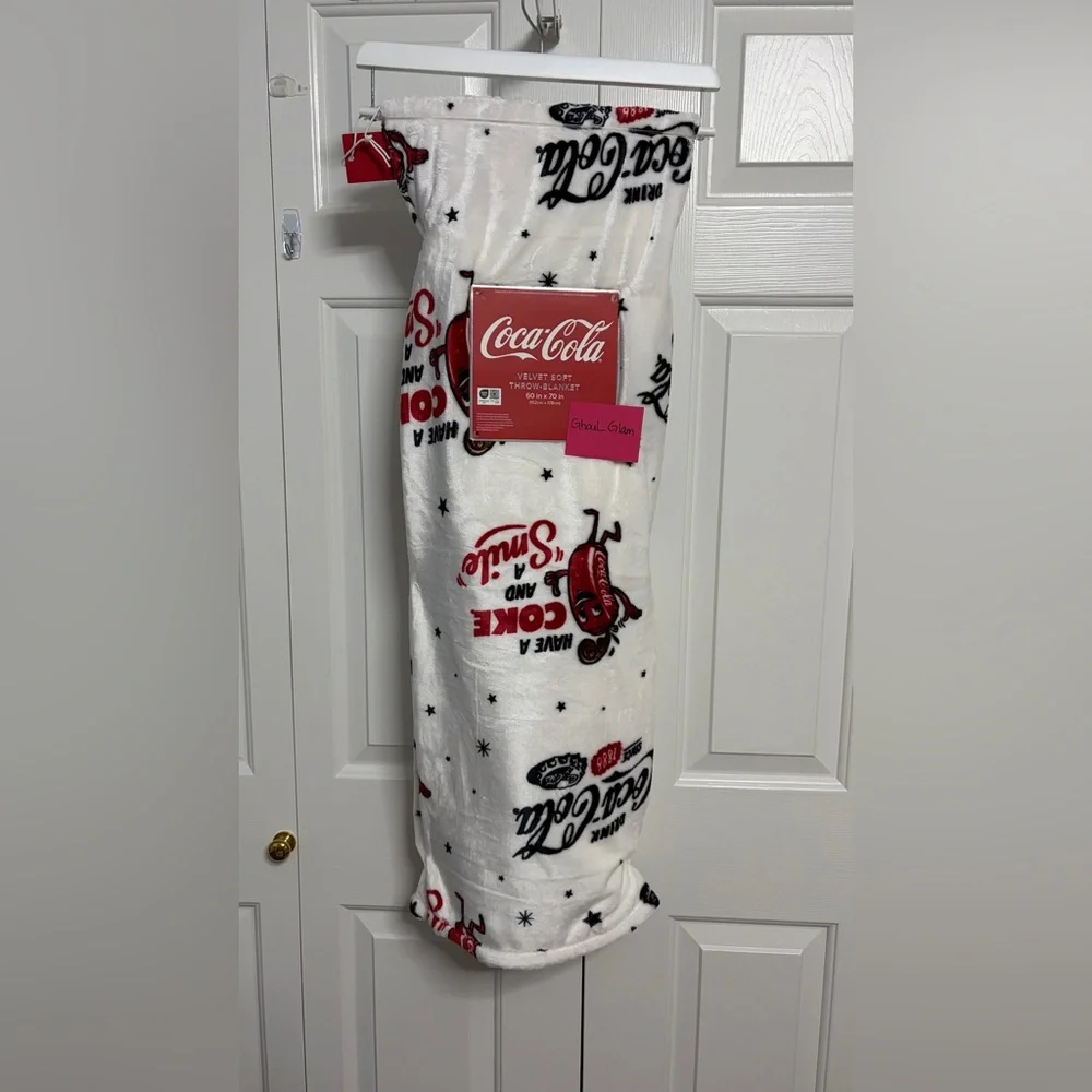 Coca Cola Vintage Inspired Throw Blanket